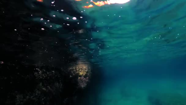 Unterwasserdetails Malta Mittelmeer — Stockvideo