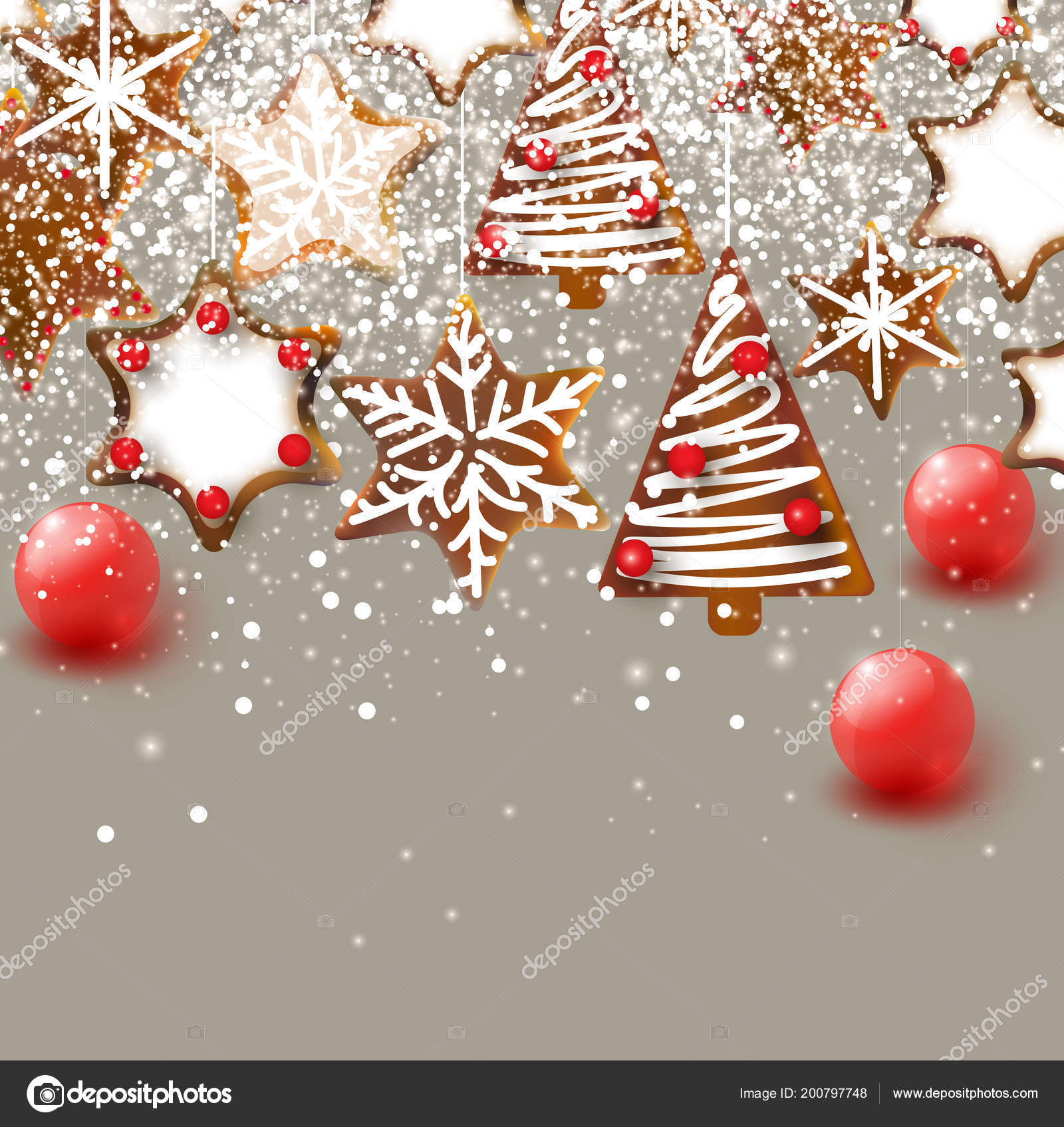 Christmas Background Christmas Gingerbreads Xmas Decoration Elements Design Stock Vector Christmas Background Christmas Gingerbreads Xmas Decoration Elements Design Stock Vector