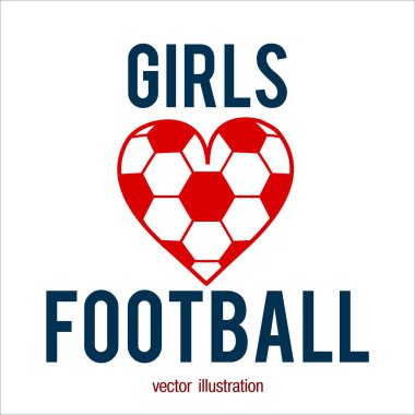 Futbol arka plan. Top için yazdırmak gibi kalp tasarımı. Futbol Şampiyonası için tasarım şablonu. Vektör çizim.