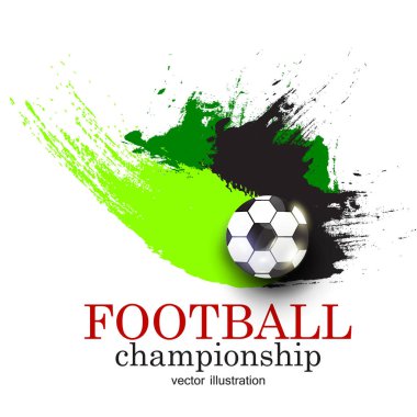 Futbol arka plan. Futbol Şampiyonası için tasarım şablonu. Vektör çizim.