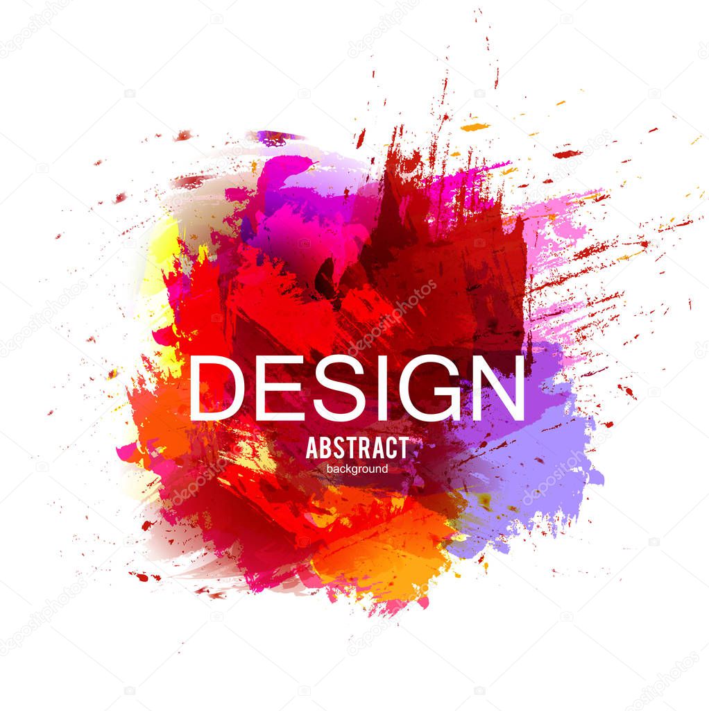 Abstract vector background. Colorful  watercolor stain image for screen, background. Design  for electronic device