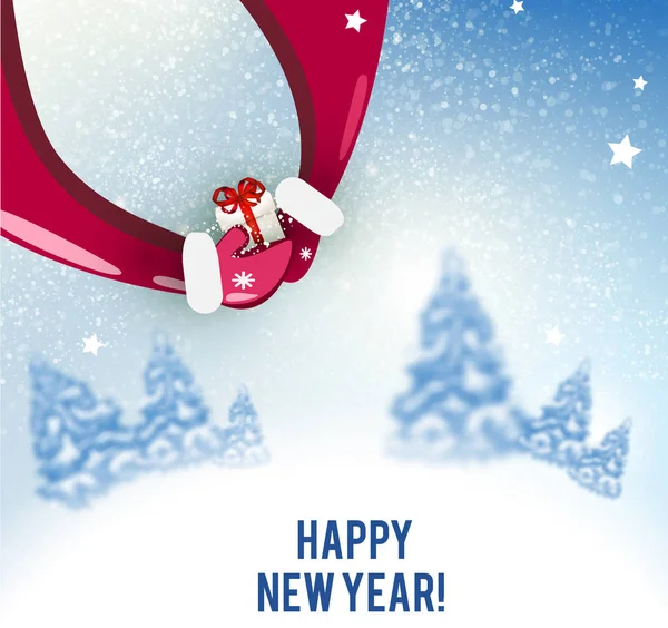 サンタ クロース持株ギフト クリスマス カード ロイヤリティフリーのストックイラスト