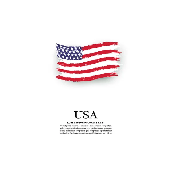 Bandera de Estados Unidos en estilo grunge — Archivo Imágenes Vectoriales