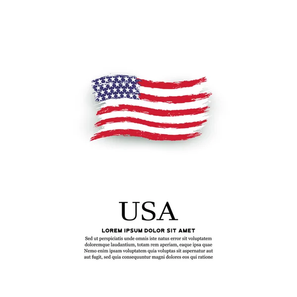 美国国旗的 grunge 风格 矢量图形