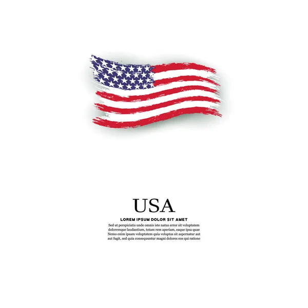 USA vlag in grunge stijl Stockillustratie