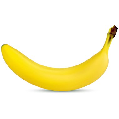 Beyaz arkaplanda izole edilmiş olgun muz.