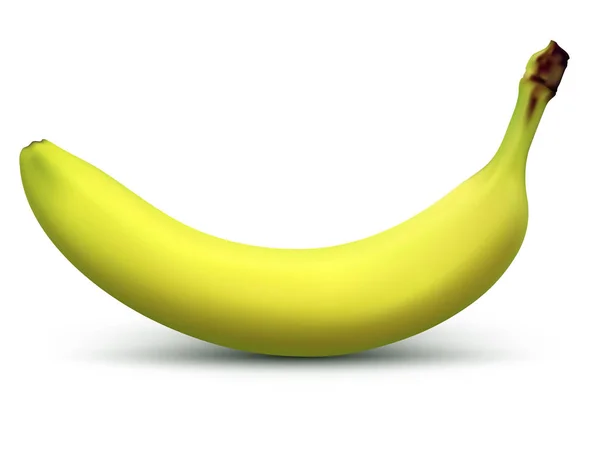 Banana isolada sobre fundo branco — Vetor de Stock