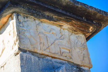 Harpy mezar anıtı. Antik Xanthos Kalıntılar antika. UNESCO Dünya Mirası. Türkiye