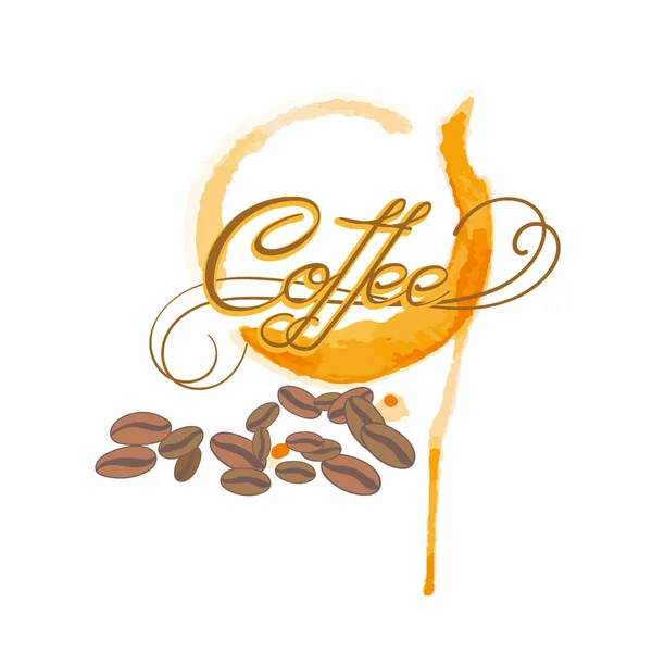 Koffie vlek — Stockvector