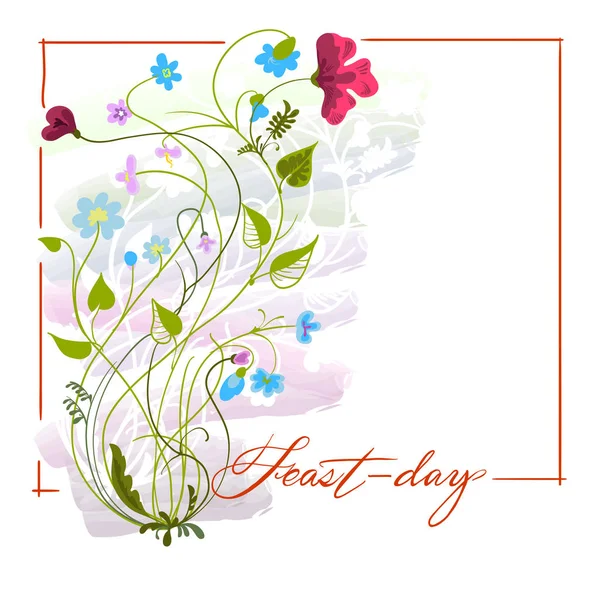 Carte de voeux ornée d'un bouquet — Image vectorielle