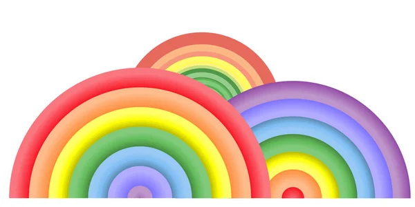 Imagen del paisaje decorativo del espectro del arco iris — Vector de stock