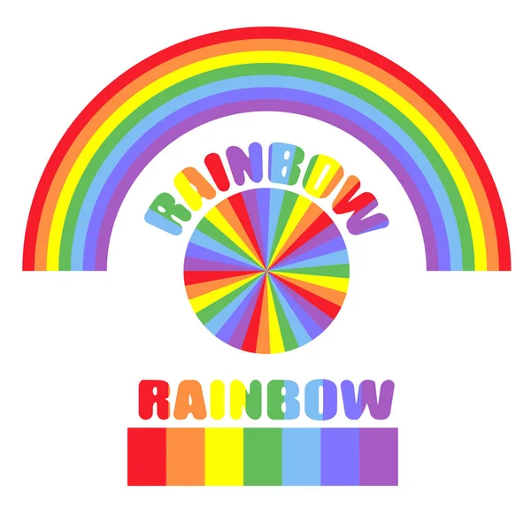 Decorative vector image of rainbow — Stock Vector