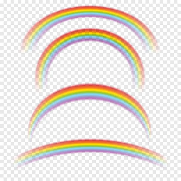 Mezzo arco di arcobaleno naturalistico — Vettoriale Stock