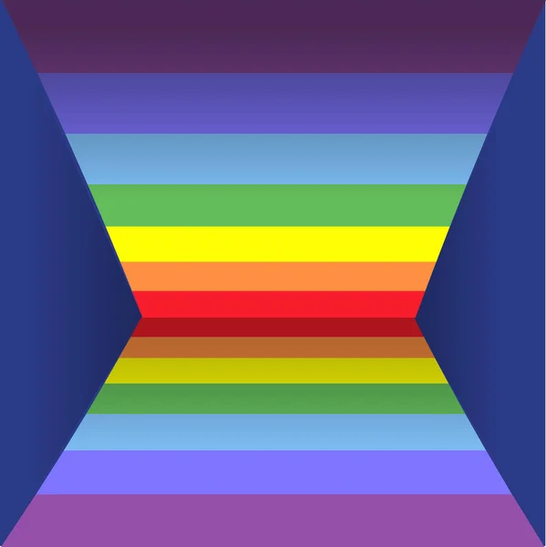 Rayas horizontales arco iris en perspectiva — Archivo Imágenes Vectoriales