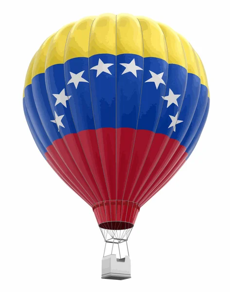 Hot Air Balloon Venezuelan Flag Image Clipping Path — Stock Vector