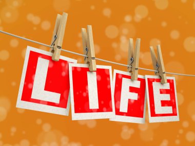 Ahşap clothespins ip ile hayat üzerinde. Görüntü kırpma yolu ile