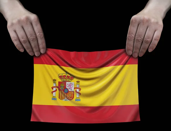 Mann Mit Spanischer Flagge — Stockfoto