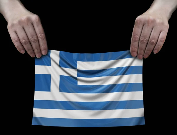 希腊国旗手 — 图库照片