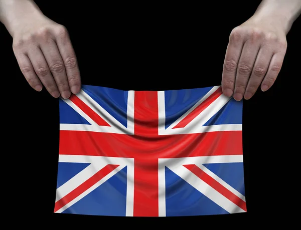 Flagi Brytyjskiej Ręce — Zdjęcie stockowe