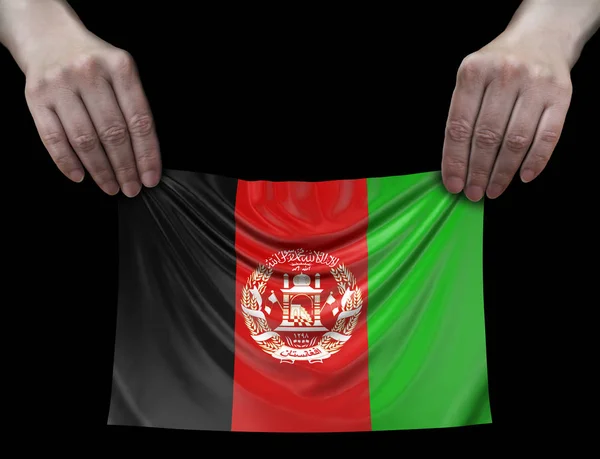 Afghani Flag Hands — Stock Photo, Image