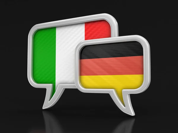 Speech Bubbles Flags Image Clipping Path — Stock Photo, Image