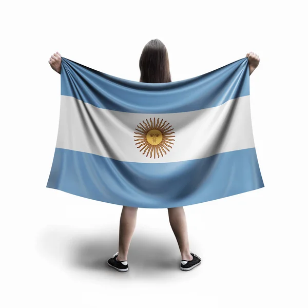 Bandera Argentina Mujeres — Foto de Stock