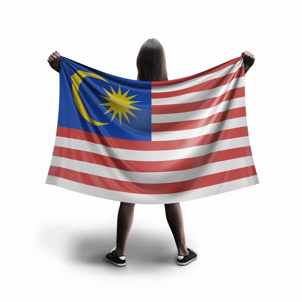 Mulheres Malásia Bandeira — Fotografia de Stock