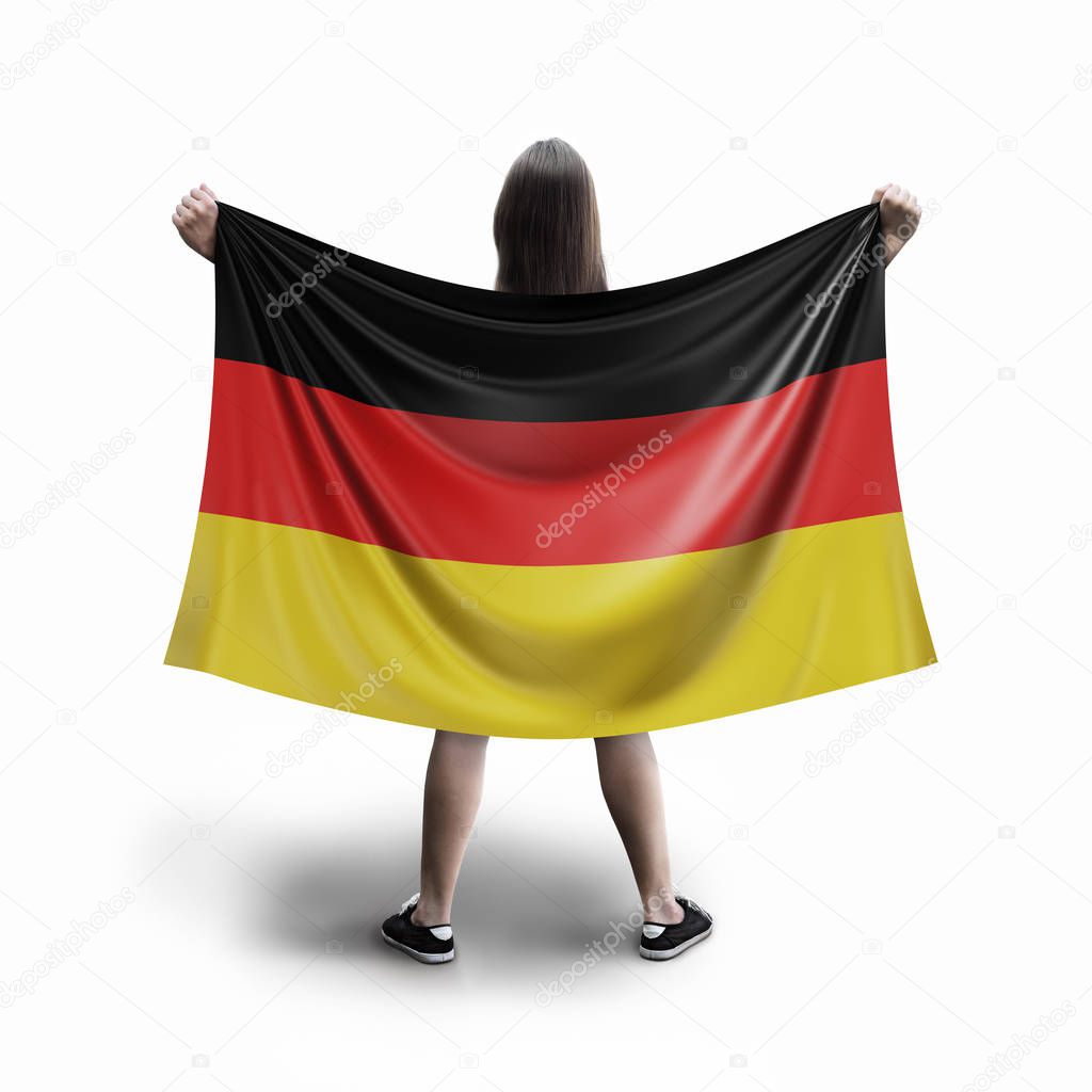 Women and German flag