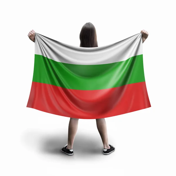 Mulheres Bandeira Búlgara — Fotografia de Stock