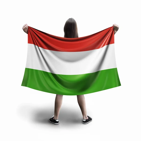 Women Hungarian Flag — Stock Photo, Image