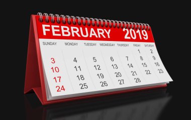 Takvim - Şubat 2019 (dahil kırpma yolu)