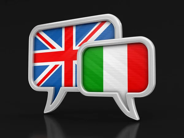 Speech Bubbles Flags Image Clipping Path — Stock Photo, Image