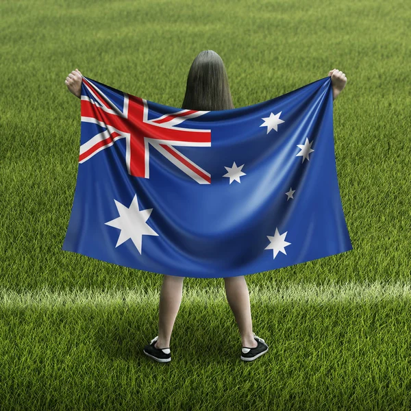Kobiety Flaga Australii — Zdjęcie stockowe