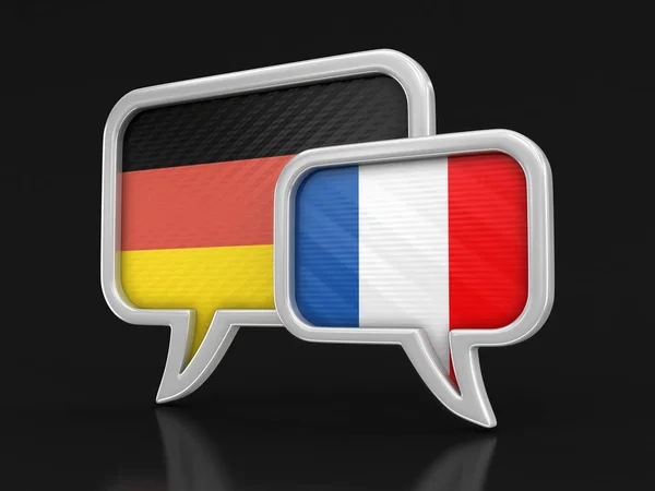 Speech Bubbles Flags Image Clipping Path — Stock Photo, Image