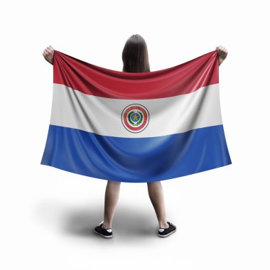 Kadın ve Paraguaylı bayrak