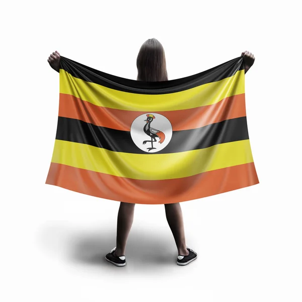 Women Uganda Flag — Stock Photo, Image