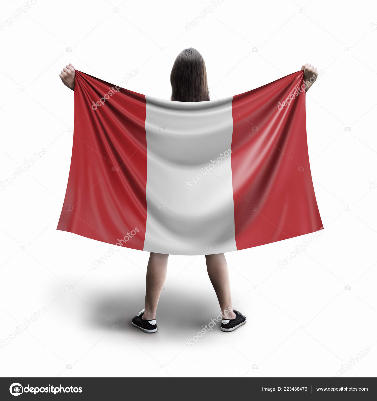 Women Peruvian Flag Stock Photo by ©panama555 223488476