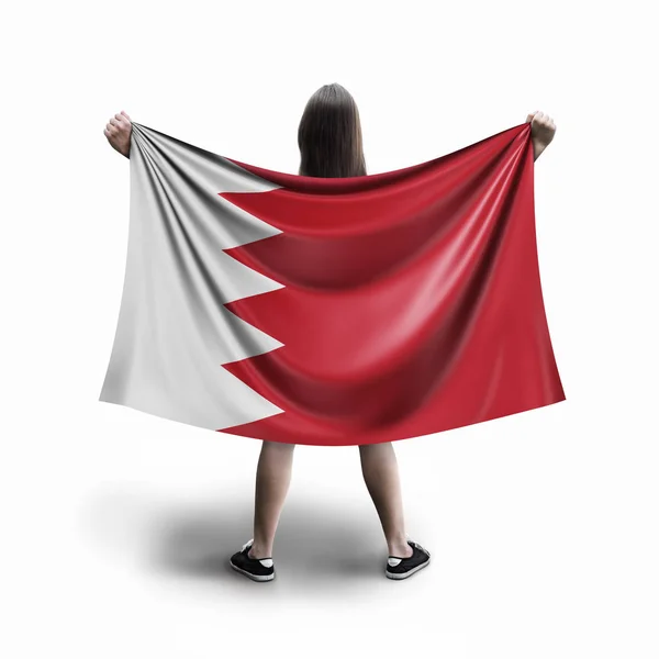 Mulheres Bandeira Bahrein — Fotografia de Stock