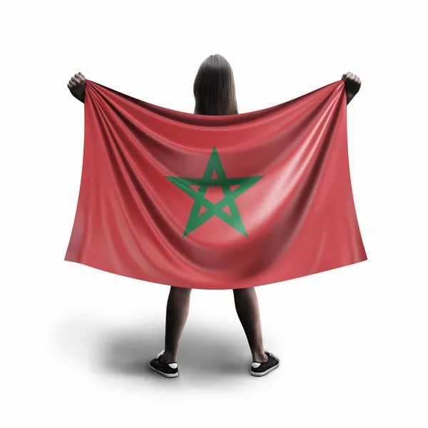 Women Moroccan Flag — Stock Photo, Image