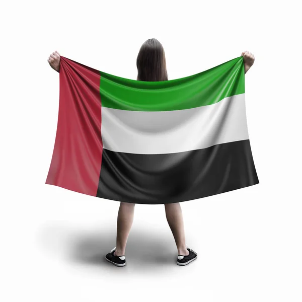 Women United Arab Emirates Flag — Stock Photo, Image