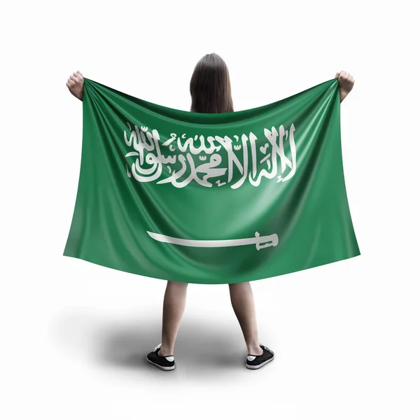 Mulheres Arábia Saudita Bandeira — Fotografia de Stock