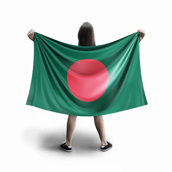 Women Bangladesh Flag — Stock Photo, Image