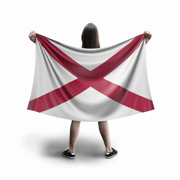 Women Alabama Flag — Stock Photo, Image