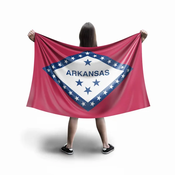 Women Arkansas Flag — Stock Photo, Image