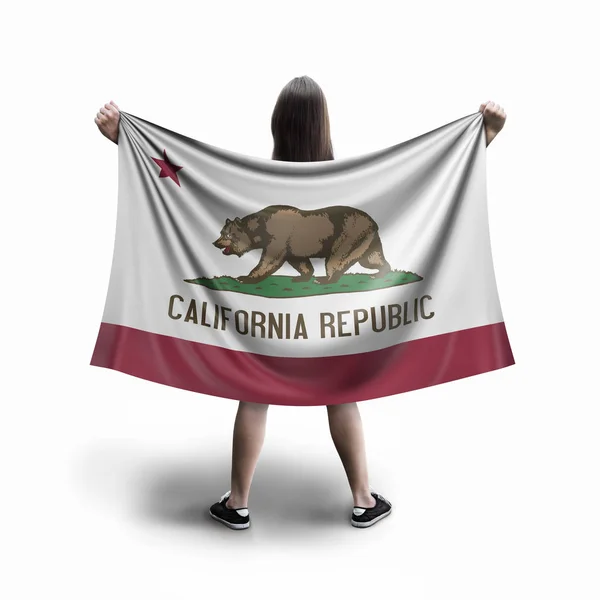 Women California Flag — Stock Photo, Image