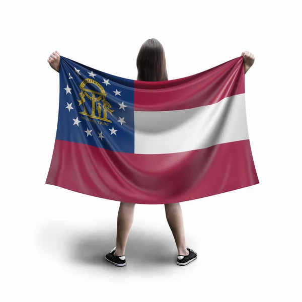 Vrouwen Vlag Van Georgië — Stockfoto