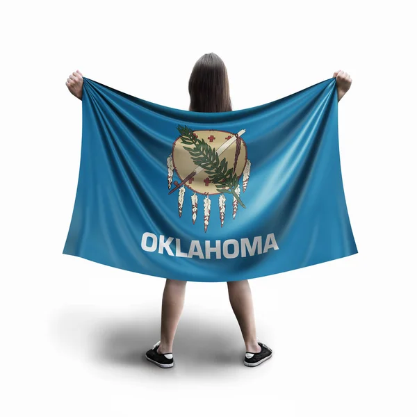 Women Oklahoma Flag — Stock Photo, Image
