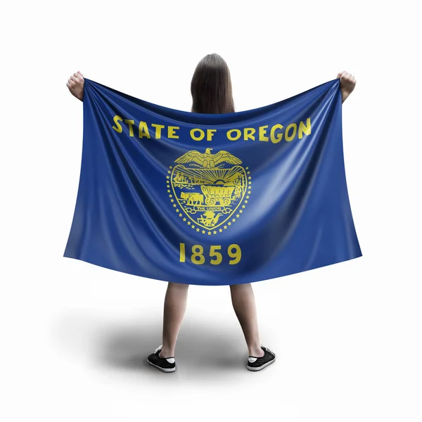 Donne Bandiera Dell Oregon — Foto Stock
