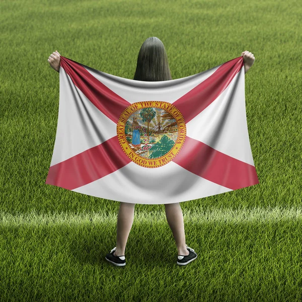 Women Florida Flag — Stock Photo, Image