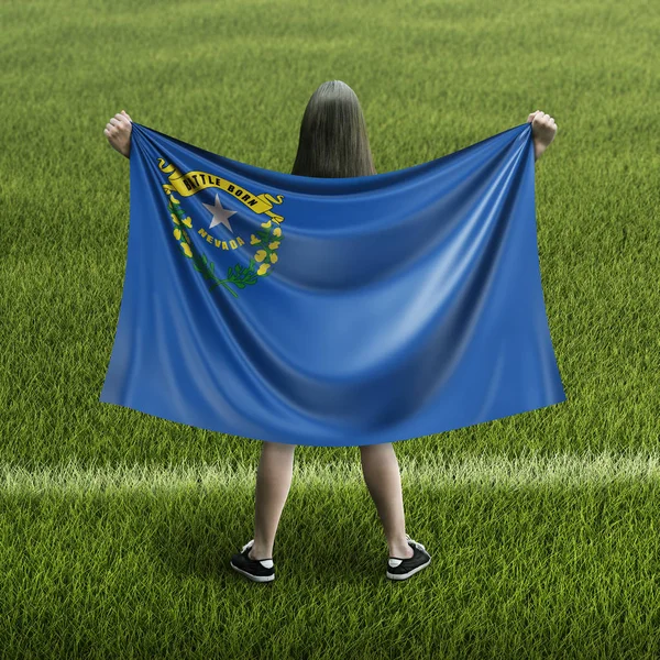 Women Nevada Flag — Stock Photo, Image